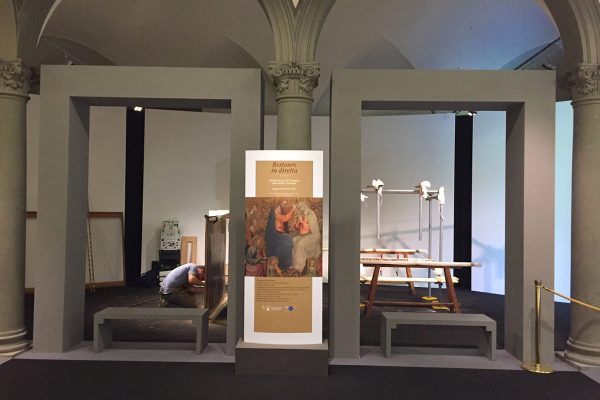 La tavola di Pietro di Chellino restaurata ‘in diretta’ in Via Bufalini