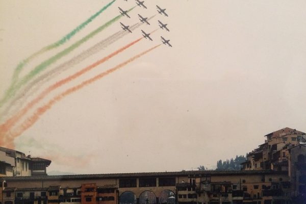 Le Frecce Tricolori nel cielo di Firenze